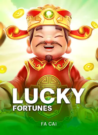ภาพตัวอย่างเกมสล็อต Lucky Fortunes แสดงบรรยากาศเหรียญทองและสัญลักษณ์มงคลนำโชค